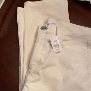 NWT winter white lift corduroy pants